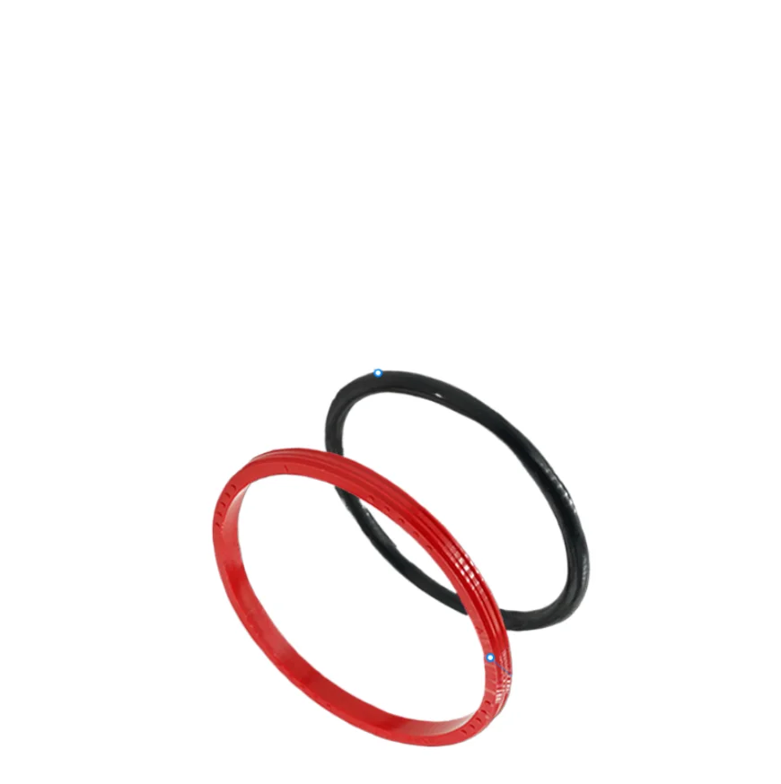 5 PCS The red combination imported polyurethane oil cylinder oil seal piston bidirectional sealing ring hole uses Gleite ring