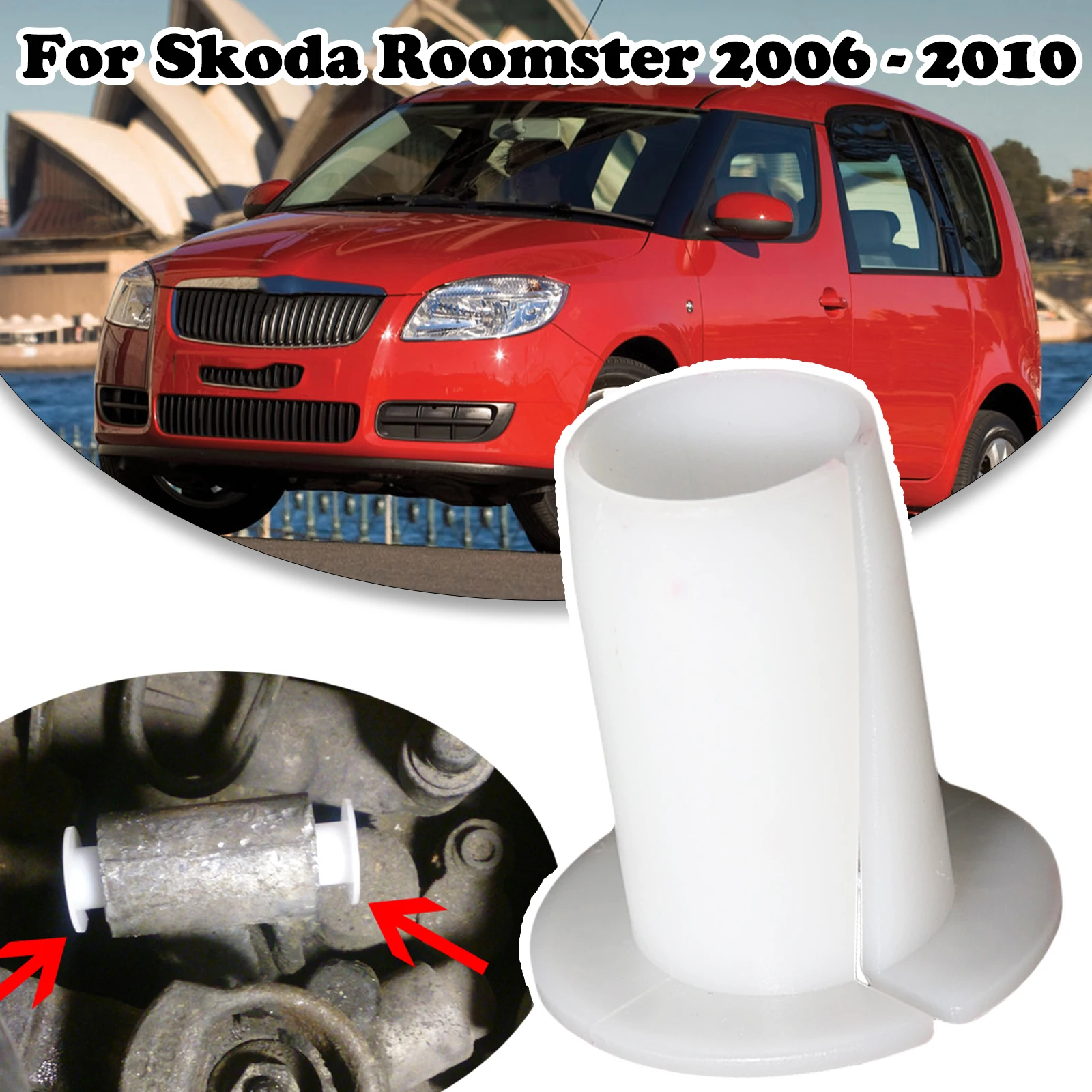 

2pcs For Skoda Roomster 2006 -2010 Relay Lever Bushing Replacing Roomster Shift Control Bearing Socket Gear Selector Rod Linkage