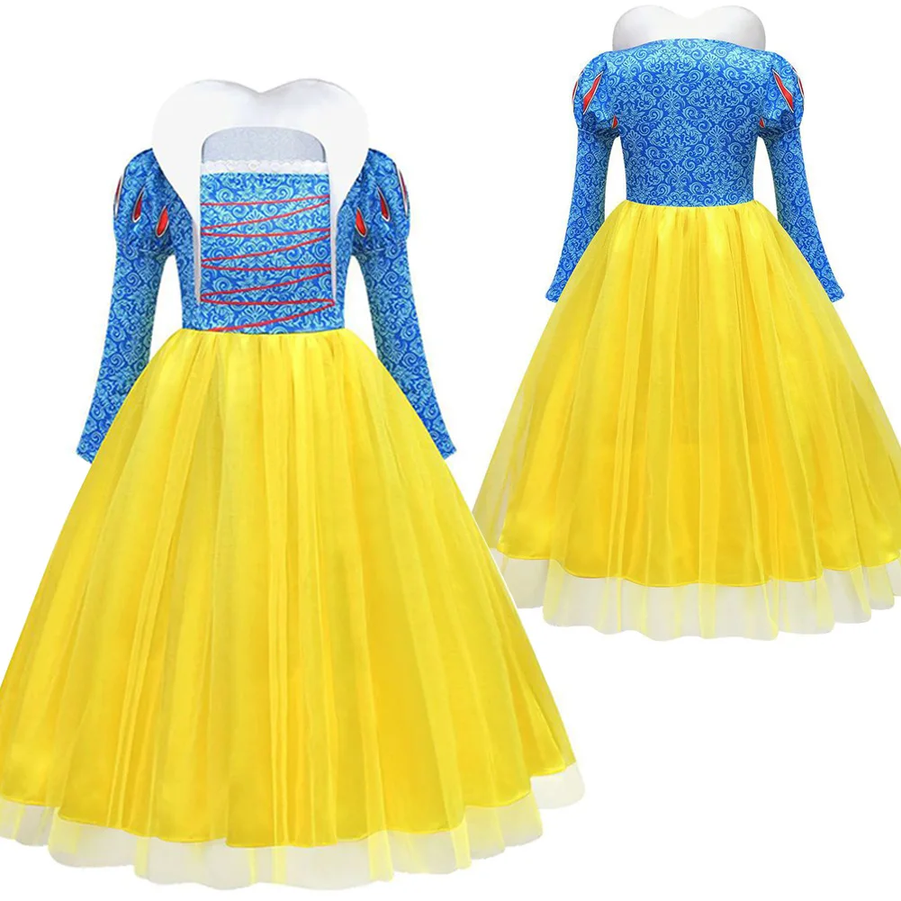 만화 공주 코스프레 드레스 망토 키즈 여자 스노우 롤 플레잉 의상 정장 할로윈 카니발 파티 스커트 복장 생일 선물