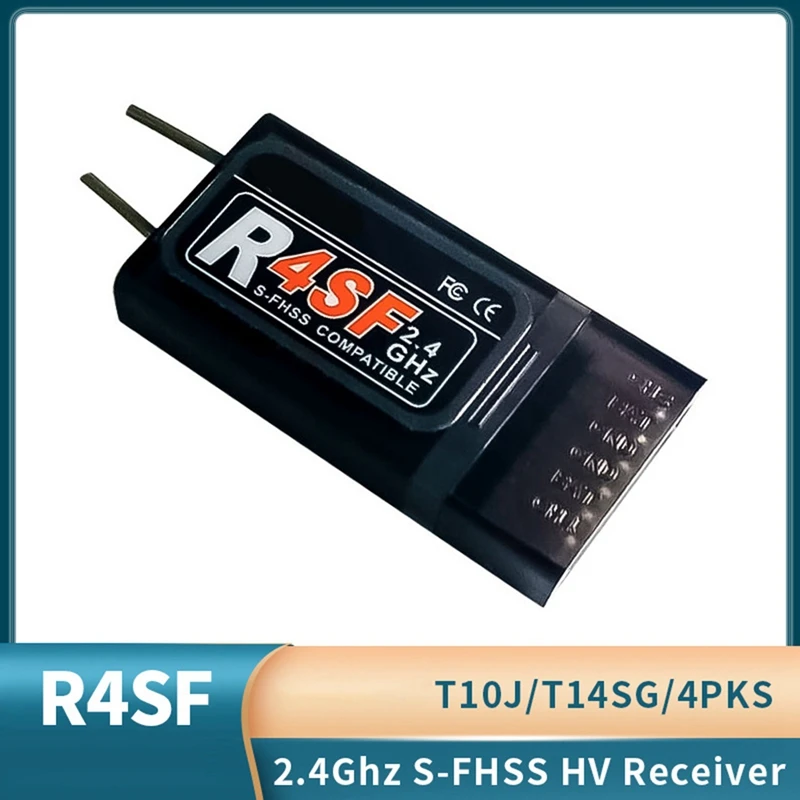 2.4G R4SF Receiver 4-CH S-FHSS/FHSS Compatible Receiver For Futaba T10J/T14SG/T18SZ/4PKS-R/T4PX