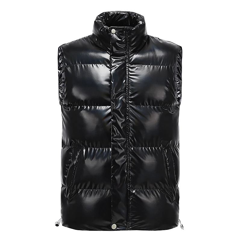 

Men Pu Zipper Waistcoats Brand Mens Sleeveless Jacket Fashion Leather Vests Men Casual Warm Male Vest High Quality Loose Vest