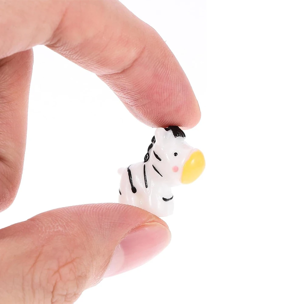 

5/10pcs Tiny Resin Zebras Animals Miniatures Figurines, Cute Fairy Garden Ornament, Moss Micro Landscape DIY Craft Decoration