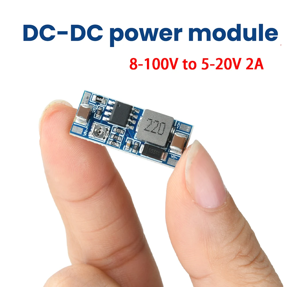 Einstellbares DC-DC-Abwärtswandlermodul 8-100V auf 5-20V Step-Down-Stromversorgungsmodul Kompaktes Leistungsmodul 95% Effizienz