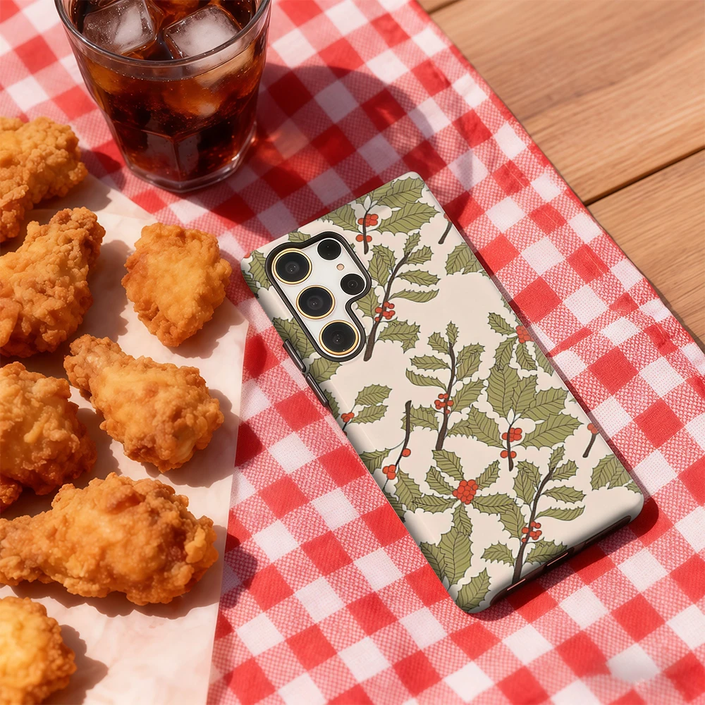 Чехол для телефона Holly Berries для Samsung Galaxy S25 Ultra S24 S23 Ultra Plus, противоударная двухслойная задняя крышка