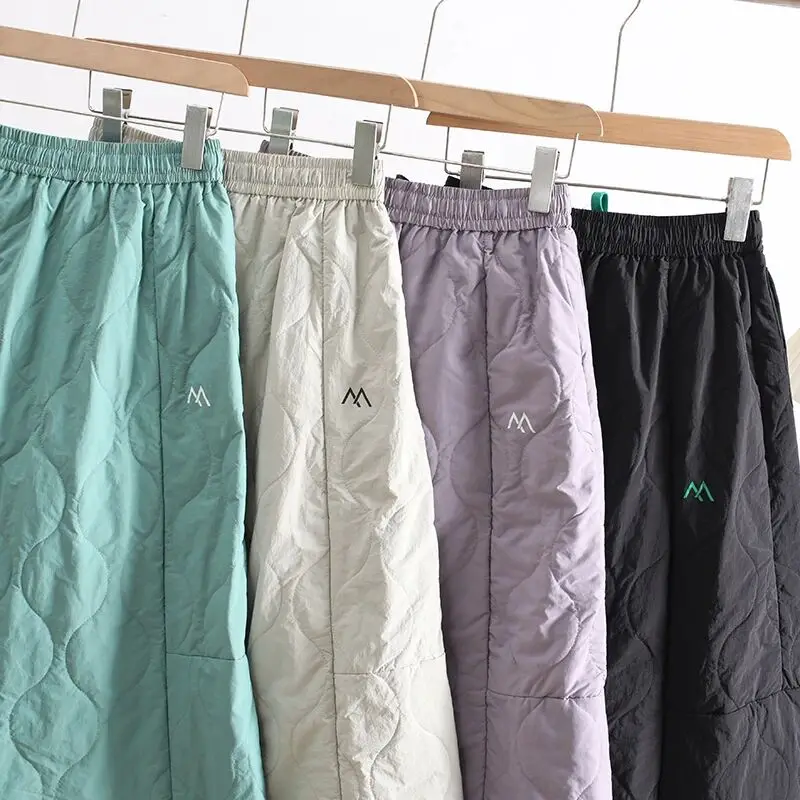 Saia feminina de comprimento médio, linha a, algodão quente, casual, design de cintura média para uso diário, moda outono