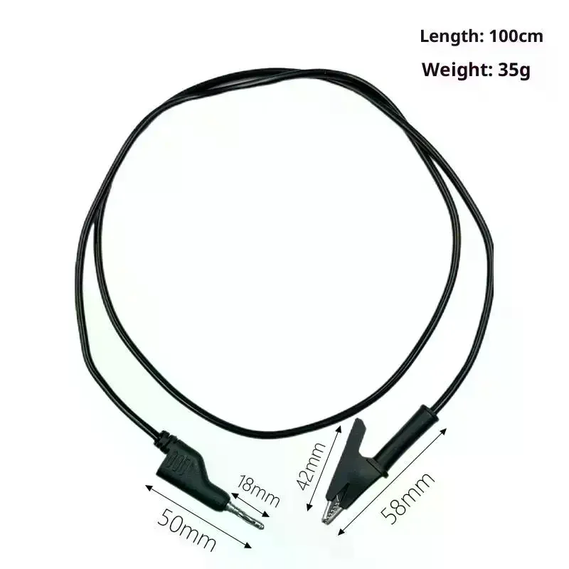 15A Electric Voltage Testing Cord, 1/2pcs Double-End Test Lead Wire with 4mm Banana Plug, DIY Multimeter Alligator Clip