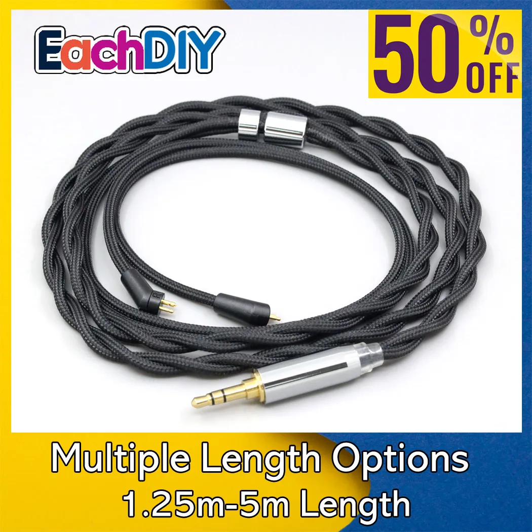 

Nylon 99% Pure Silver Palladium Graphene Gold Shield Cable For Etymotic ER4B ER4PT ER4S ER6I ER4 2pin LN008305
