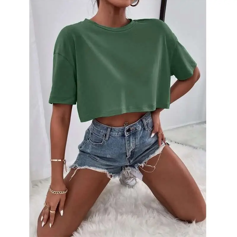 

Новая женская футболка из хлопка и льна с коротким рукавом, сетчатыми вставками и цветными блоками, с низким круглым вырезом, для повседневной носки весной