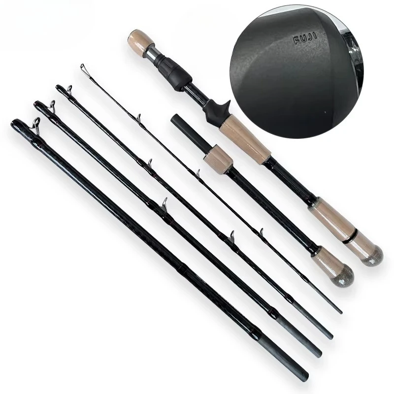 

CC68MH-6 FUJI Reel Seat Travel Спиннинговые удочки из углеродного волокна Bass Lure FUJI Guides Surf Casting Rods 6 секций удочки