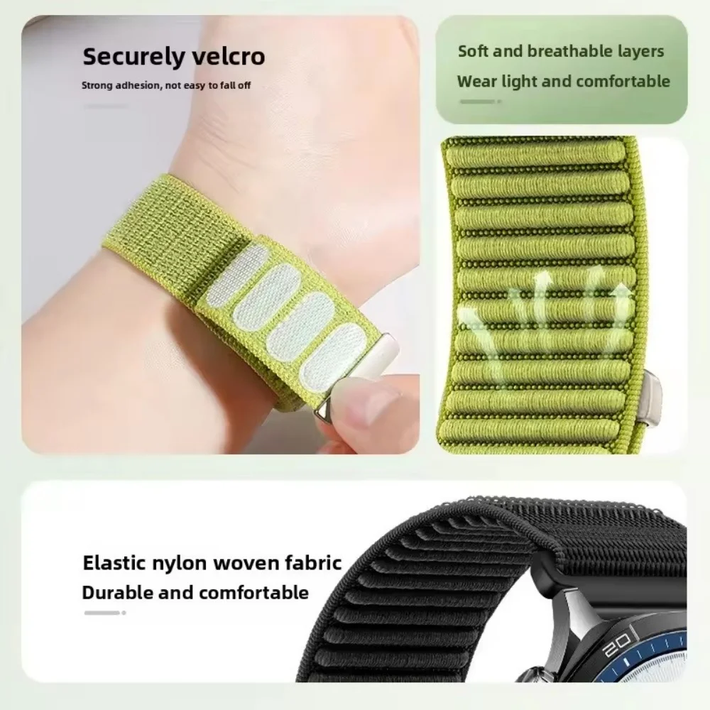 أربطة نايلون لفرقة Polar Vantage M3، حزام نايلون فيلكرو ناعم مرن #4