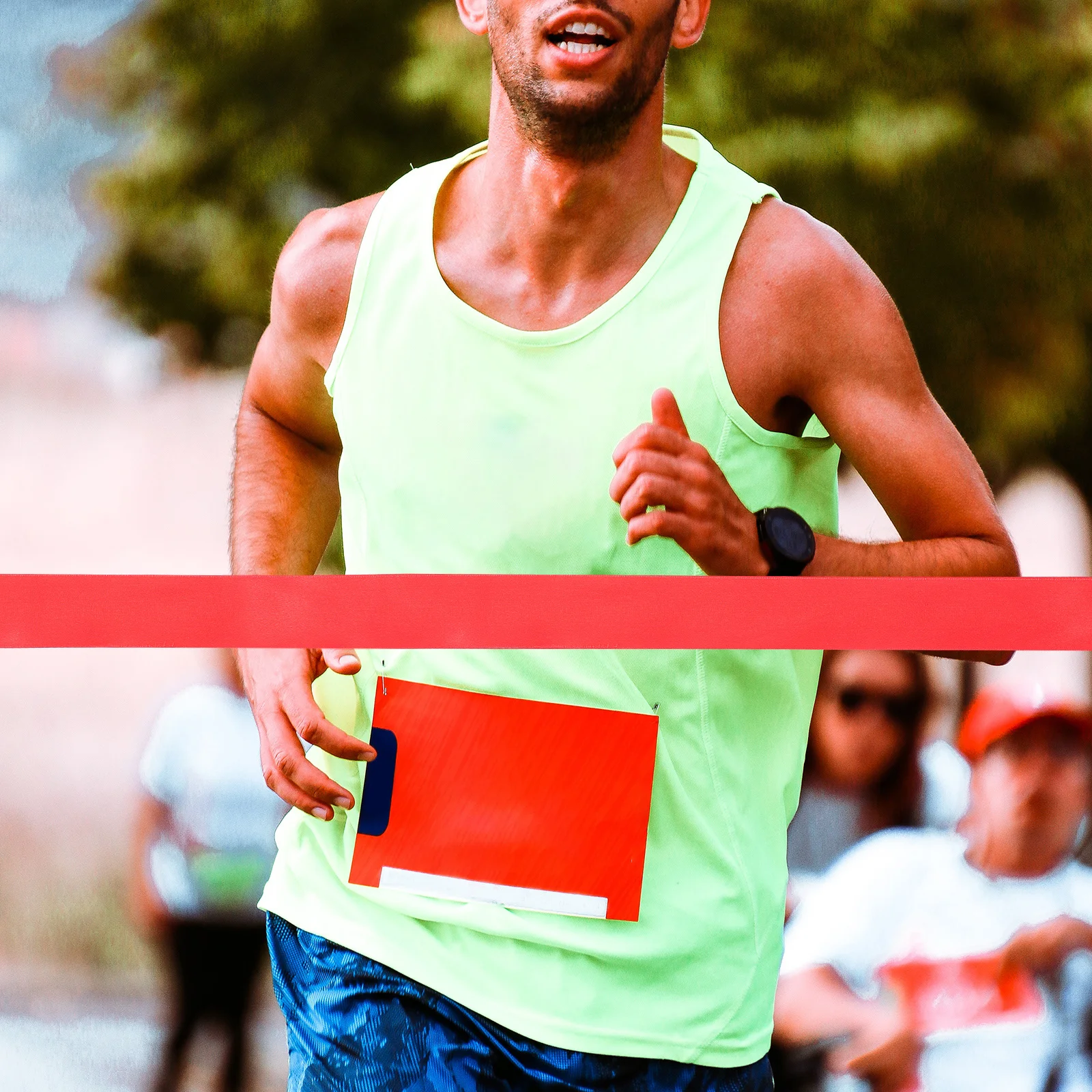 

1 Roll Athletics Finish Line Red Nylon Durable Finish Line Sturdy Abrasion Resistant Running Track Competition Victory Ribbon