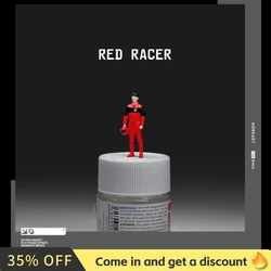 Kicarmod 1/64 Scale Model Figurine Racer & Journalist Collectible Doll Exquisite Figure for Fans in Scale Diecast Model Car