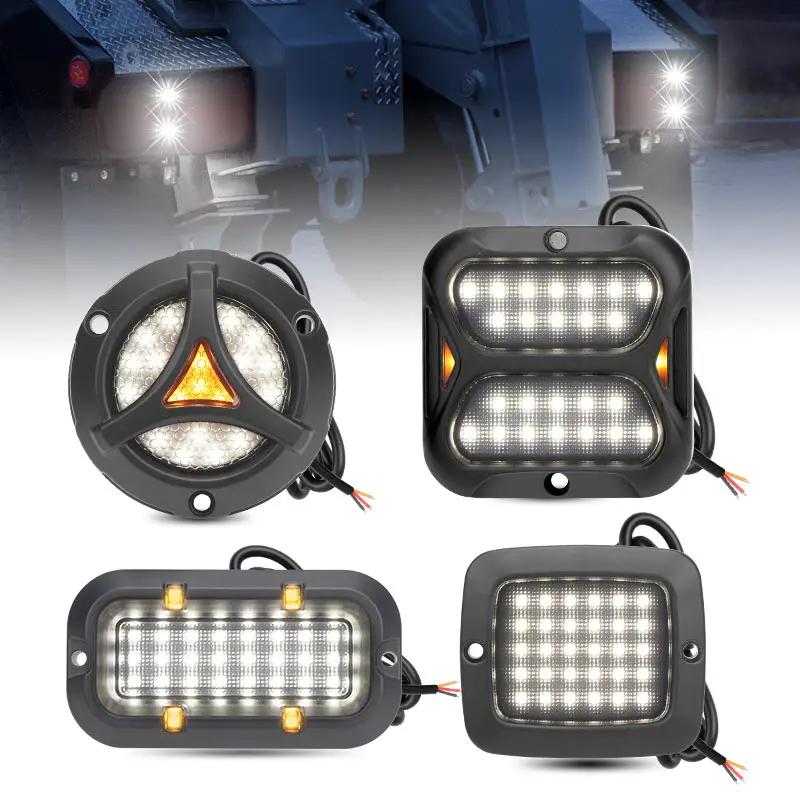 

19/26/28/30 LED License Number Plate Light Flash Running Driving Lamp Rock Light For Truck Trailer Pickup Lorry ATV SUV 12V 24V