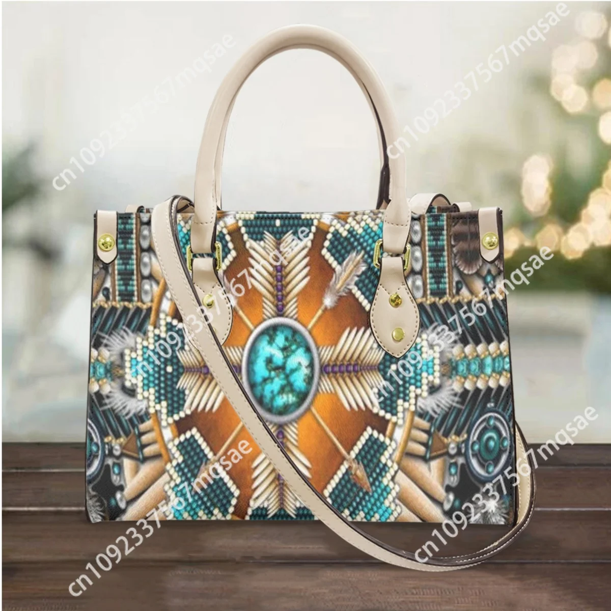 

Traditional Aztec Ethnic Design Handbags Tribal Culture Top Handle Messenger Bag Fashion Travel Party Clutch Totes Women Gift