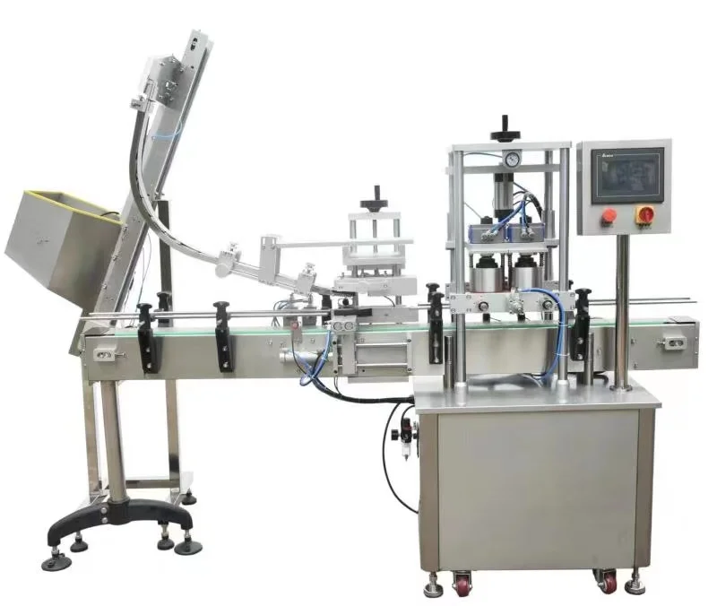 Tappatrice automatica Tappatrice Tappatrice a doppia testa a pressione sottovuoto