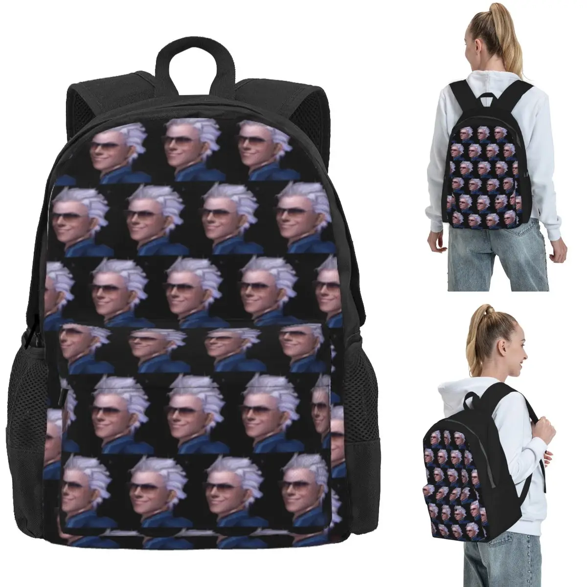 

Vergil From The Devil May Cry Series Backpack Daypack Large Capacity Boys Girls BookBag School Bag Shoulder Bags for Men Women