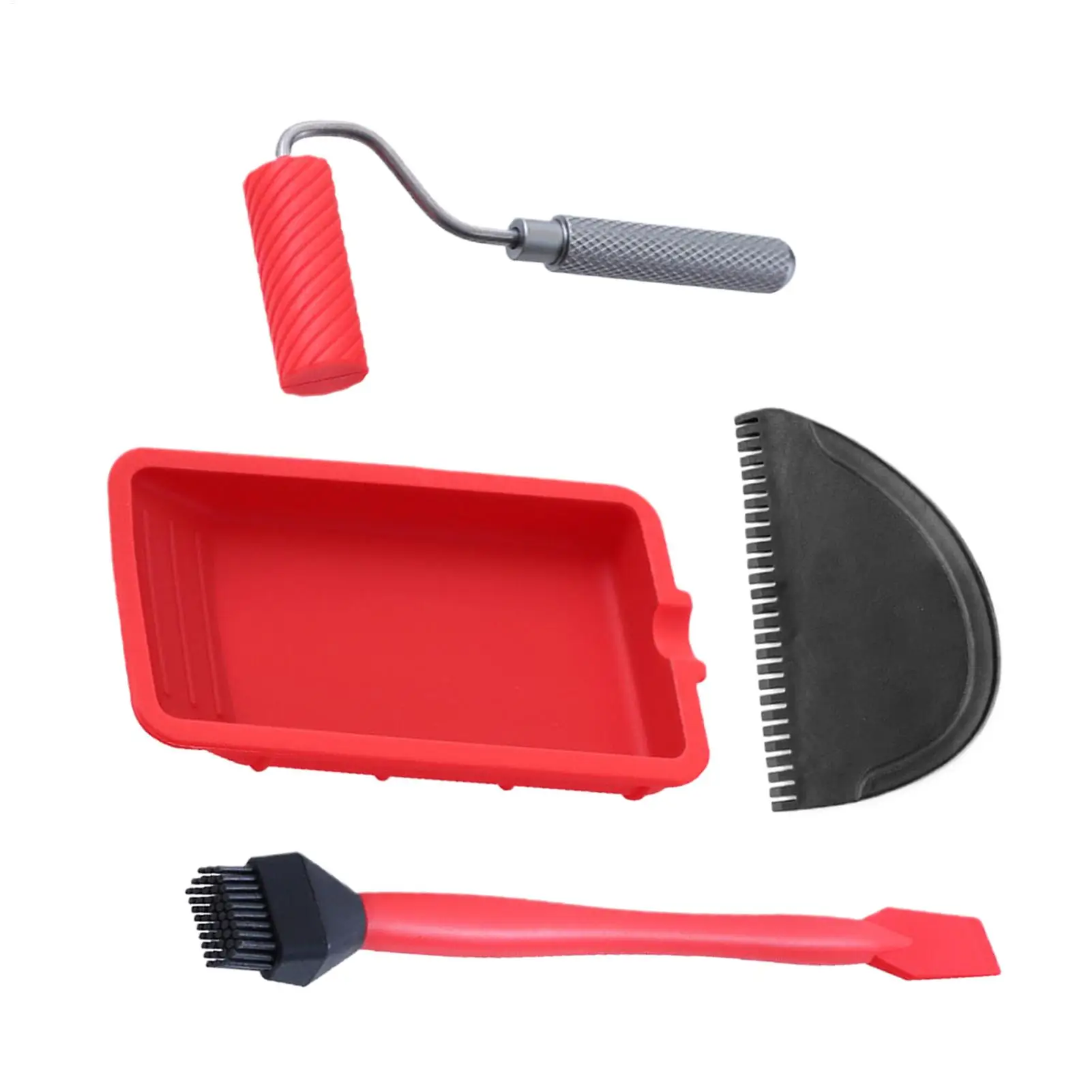 

Набор для склеивания дерева: 4 шт./компл., ручной валик для клея с поддоном, портативный ручной инструмент, включает кисть и шпатель, набор для столярных работ