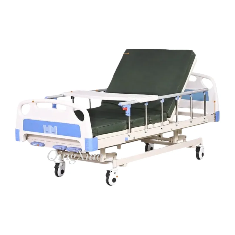 Adjustable Nursing Bed Home Mobile Hand Crank Manual Medical Lift Bed Elderly Bed