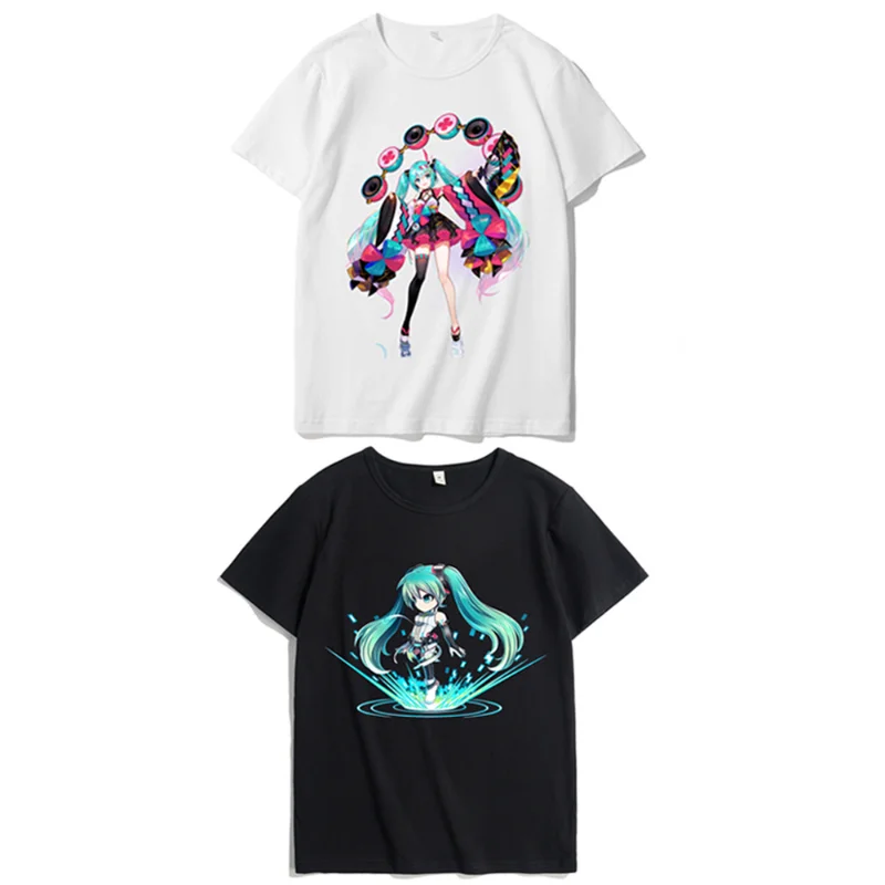 

Fashion Y2K Japanese Anime Pattern T-shirt Cotton Loose Cute Casual Tees Big Size Hip-hop Harajuku Tops Star Girl Street Clothin