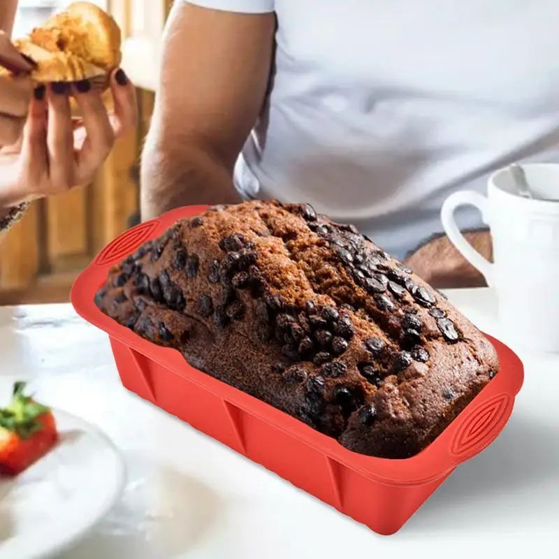 Stampo per pane per cuocere teglia per pane antiaderente forniture da forno rettangolari stampo in silicone resistente alle alte temperature per