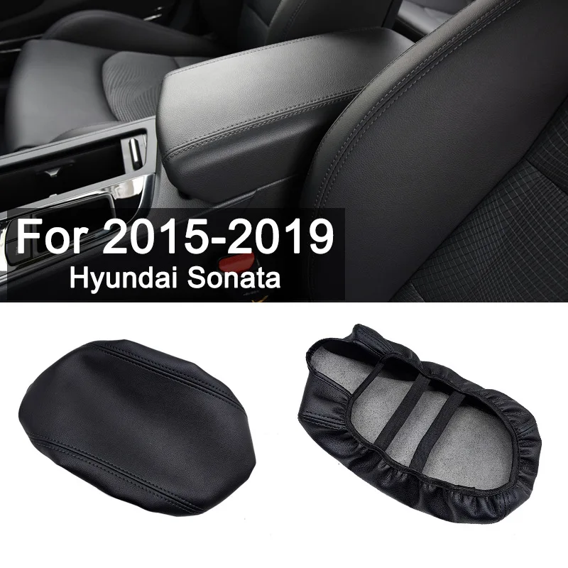 

For 2015-2019 Hyundai Sonata nine modified armrest box leather cover, easy to install with non removable straight sleeve