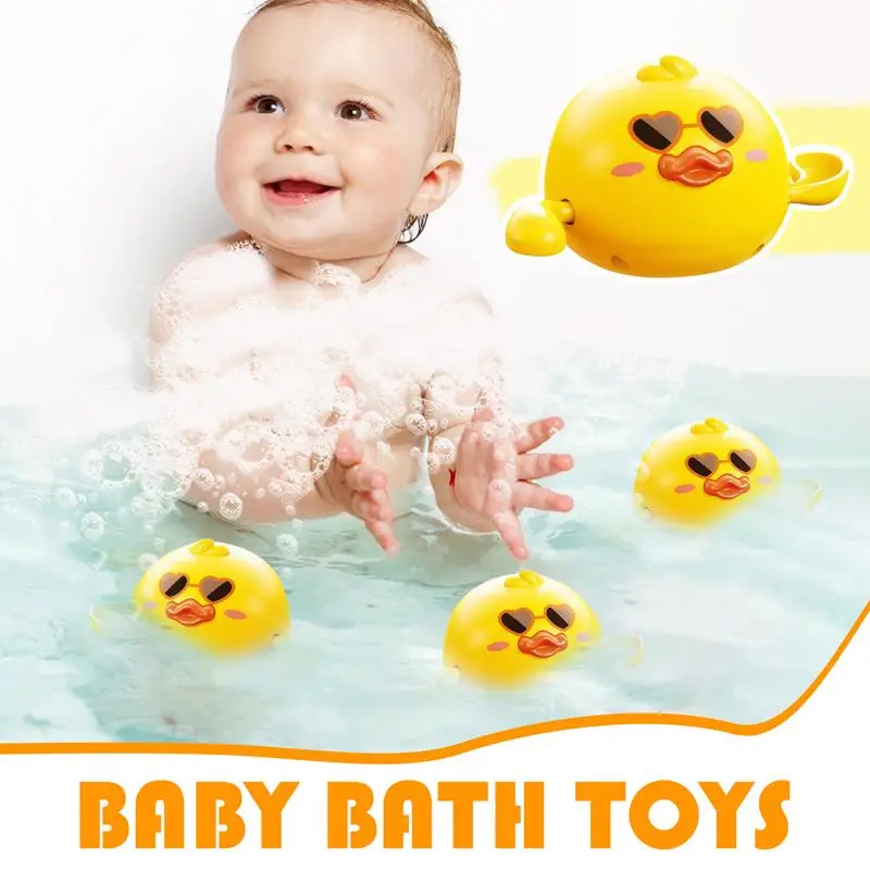 Toddler Bath Toys Swimming Duck Wind Up Bath Toys Educational Interactive Water Games Preschool Learning Fun Games For Kids Pool