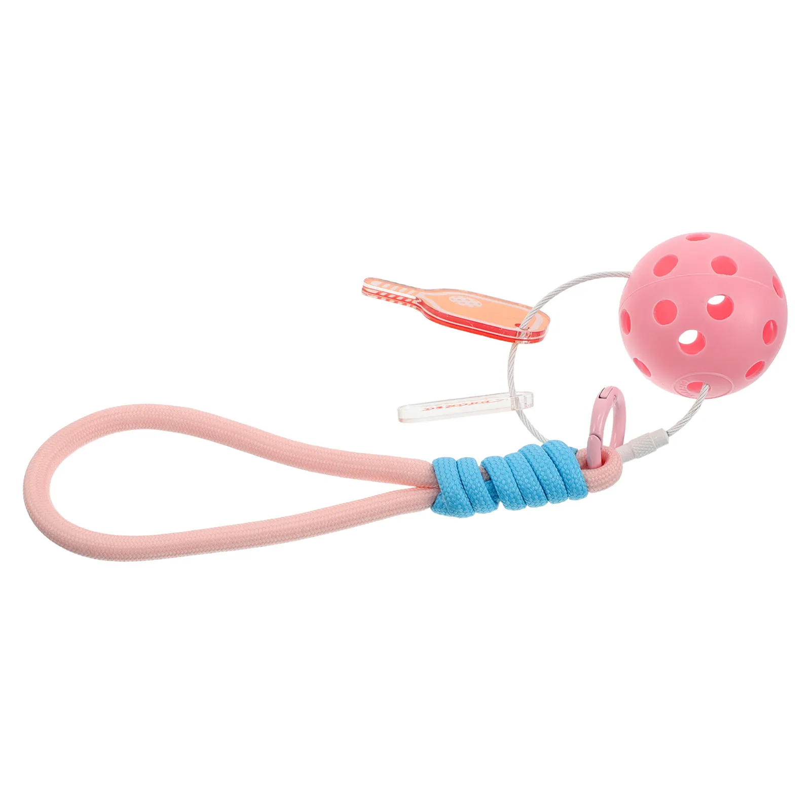 Funny Pickleball Keychain Mini Sports Ball Key Holder Lightweight Portable Pickleball Paddle Key Chain for Backpacks