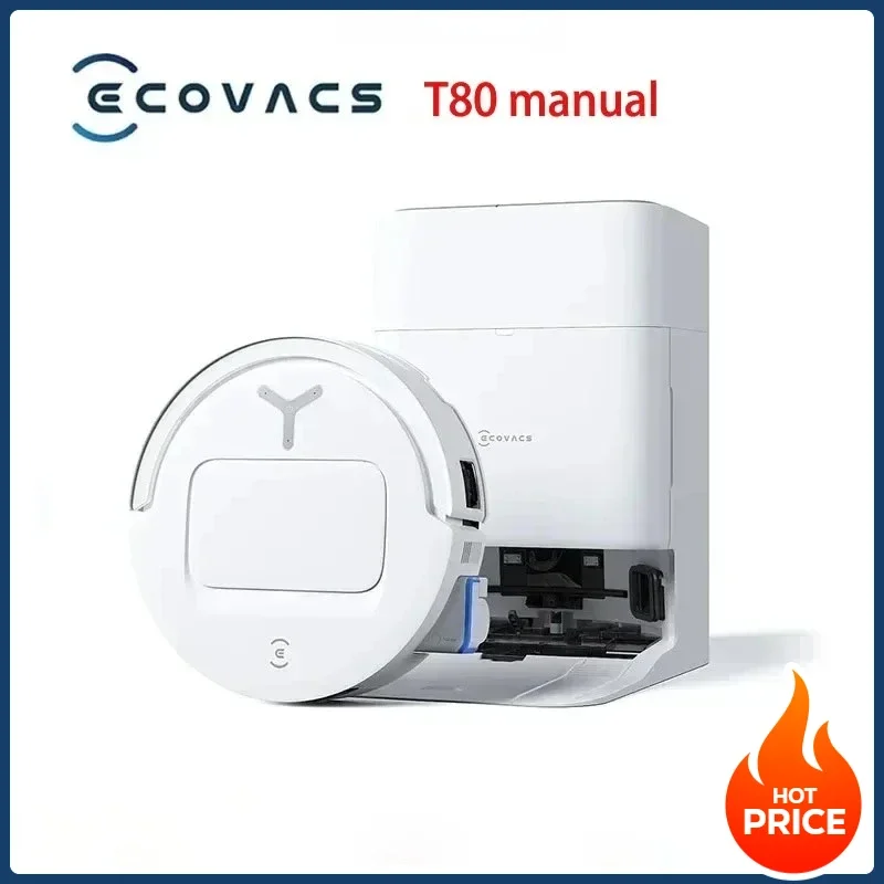 

Ecovacs T80 Умный робот-пылесос с барабанным пылесосом, автоматическая мойка, подметание и активная функция мытья полов