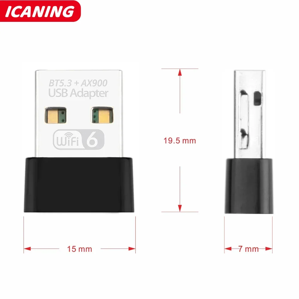 Bluetooth 5.3 Adapter AX900 USB WiFi 6 Dongle Dual Band 2,4 G & 5 GHz USB WiFi Netzwerk Wireless Receiver FAHRER KOSTENLOS