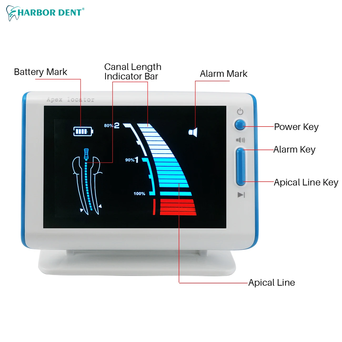 Dental Apex Locator Root 4.5LCD Large Screen Measurement Canal Finder Endodontic Apex Locator Surgical Root Canal Instruments