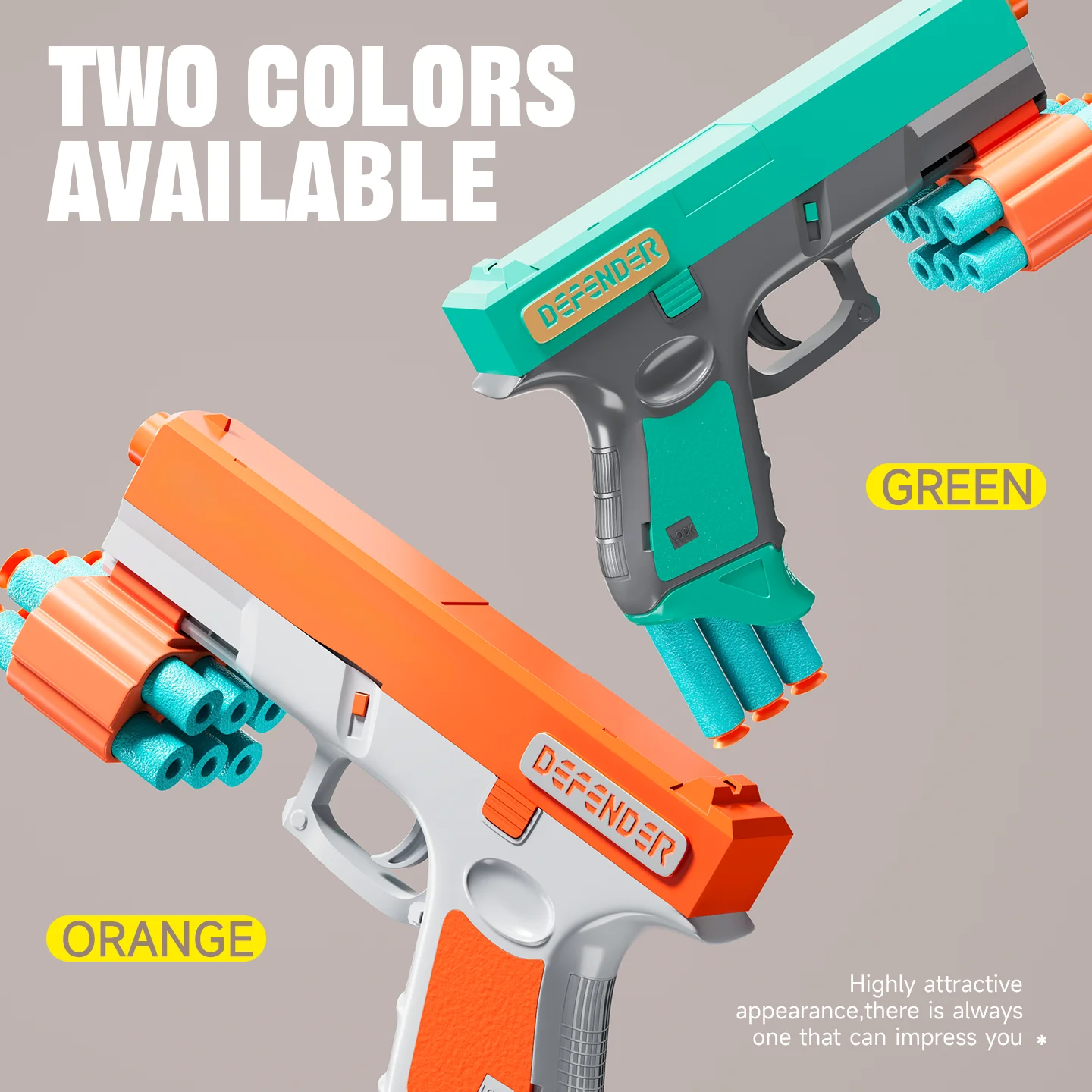 Kinderfeestwerper Miniatuurornamenten Automatisch schuimpistool met schietdoel Realistisch handmatig binnenkamerdecor