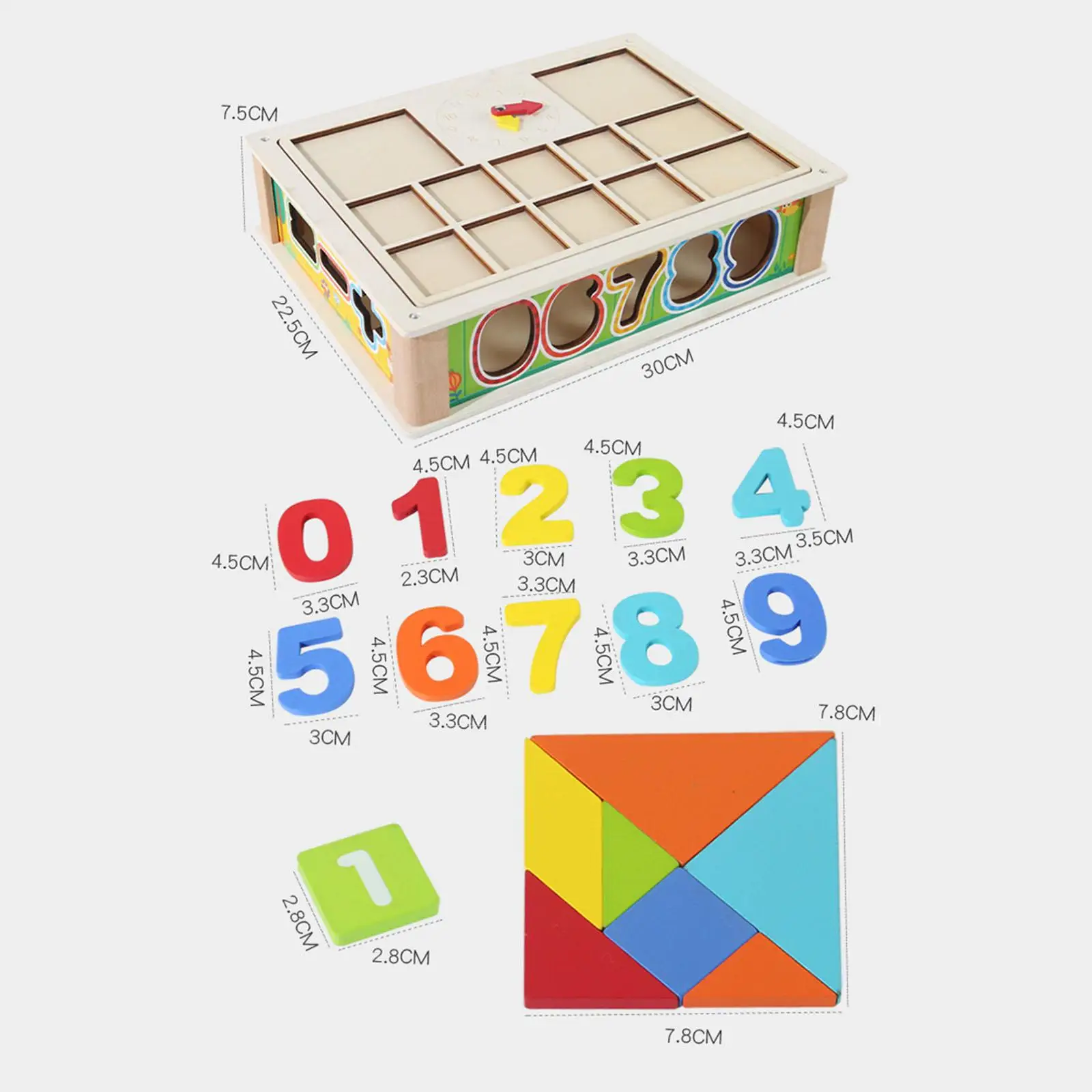 Juego de caja de aprendizaje para contar, juguetes de madera para enseñanza de matemáticas, imaginación, juegos de matemáticas