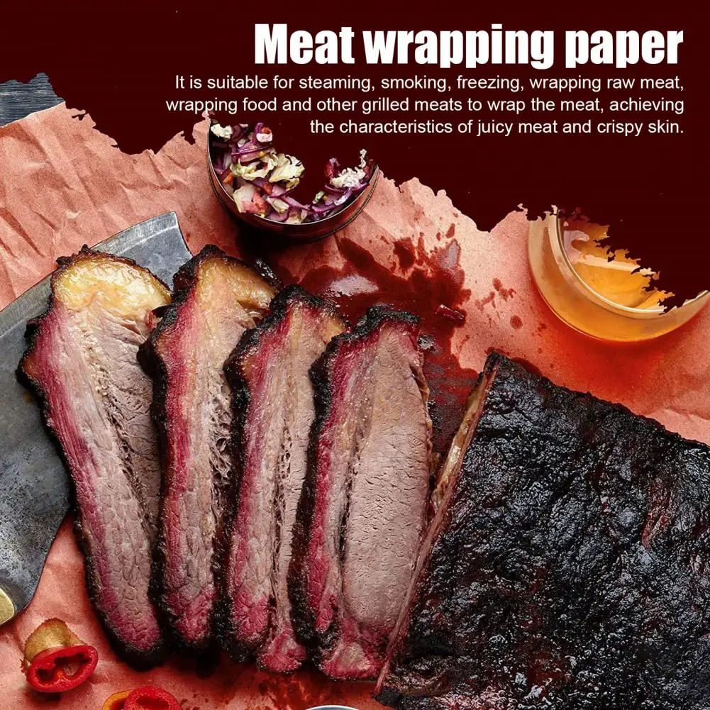 Meat Butcher Paper Butcher Kraft Paper Pink Butcher Paper Roll for Bbq Grilling Wrapping Meat Fish Peach Food Grade Kraft