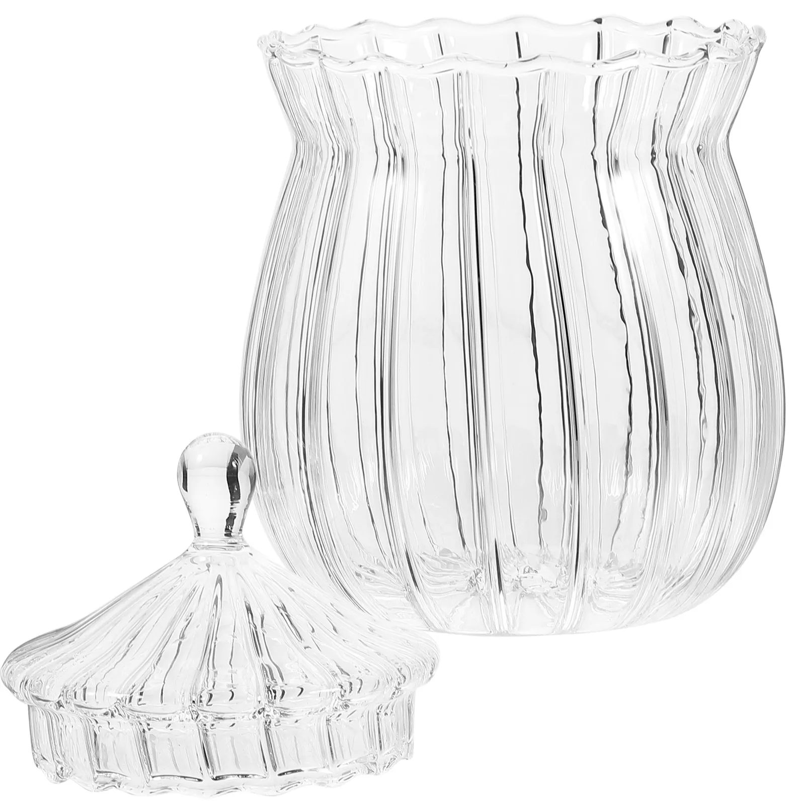 

Glass Sugar Jar European Style Transparent Clear Glass Candy Storage Jar Tea Container Kitchen Organizer Salt Storage Container