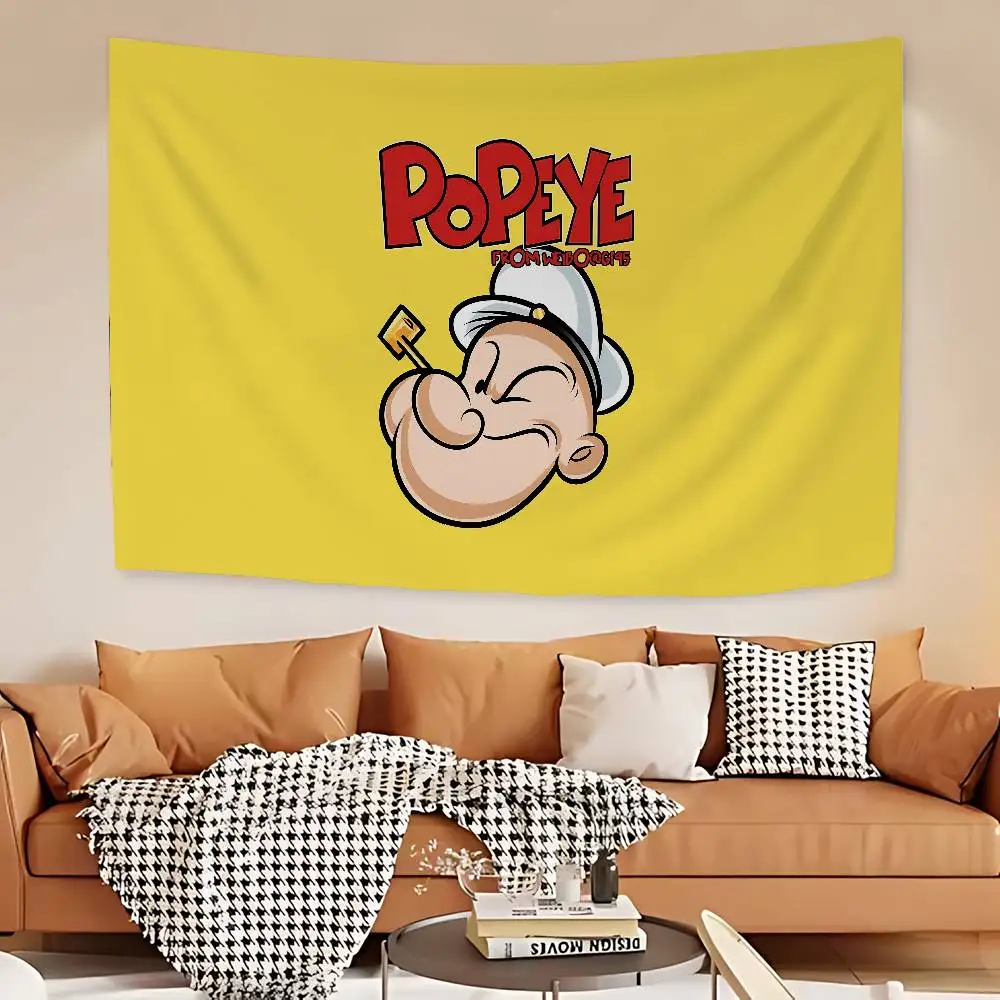 P-PopeyeS The S-Sailor Cartoon Cartoon Tapestry Art Science Fiction Room Home Decor Wall Hanging Sheets