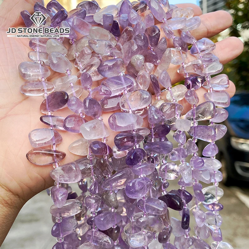 

Натуральный камень неправильной формы, светлые аметисты, зубы, бусина, свободная разделительная гравийная бусина для изготовления ювелирных изделий, браслет, ожерелье, аксессуар