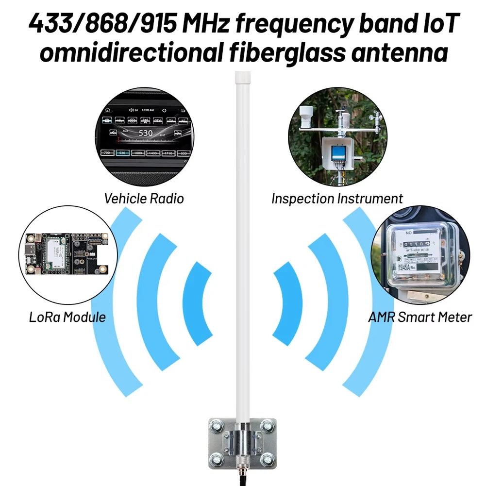 618 Mega Sale Meshtastic 6DBi 915MHz N Male Fiberglass Antenna Long Range for Booster LoRaWan 915MHz Antenna LoRa Module