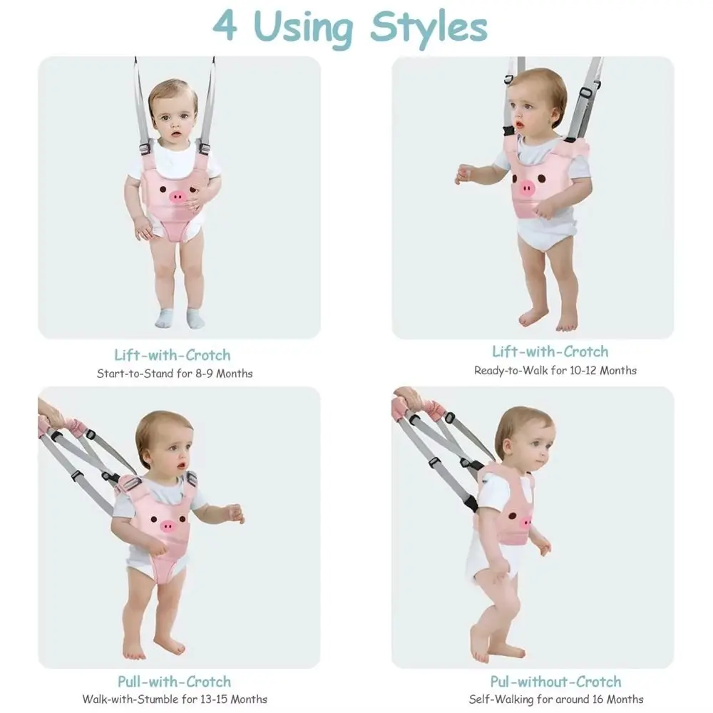 Safety Infant Walker Harness Handheld Adjustable Learning Walk Support Assist Trainer Long Non-slip Toddler Assistant Belt Child