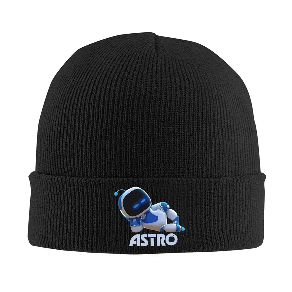 Robot laying,antenna,blue,gaming,design Men Women Unisex Knitted Hat Beanie Pullover Cap Winter Thermal Warm Christmas Outdoor C