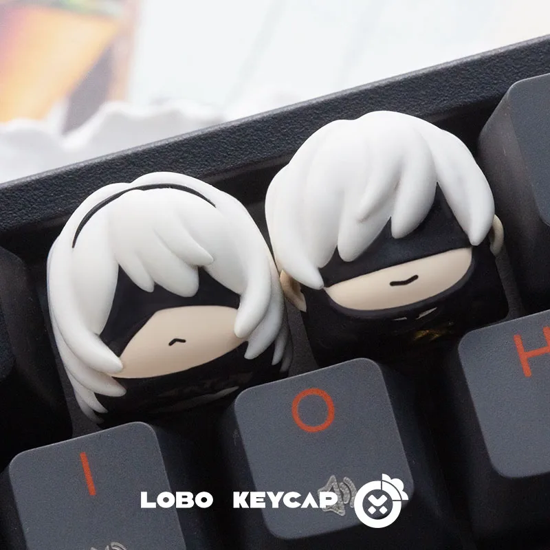 

Diy Self Made Yorha No. 2 Type B Mechanical Keyboard Keycaps Cross-Axis Mechanical Keyboard Pc Personalized Keycaps Gift Toys