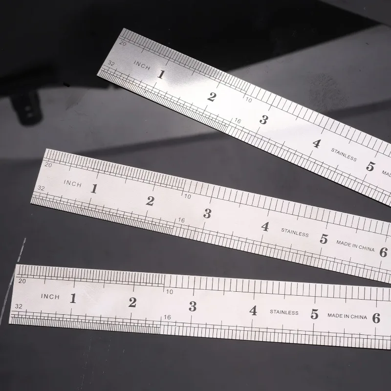 Stainless Steel Ruler 50cm Metal Straight Ruler Stationery Drafting Supplies Hand Precision Double Sided Measuring Drawing Tool