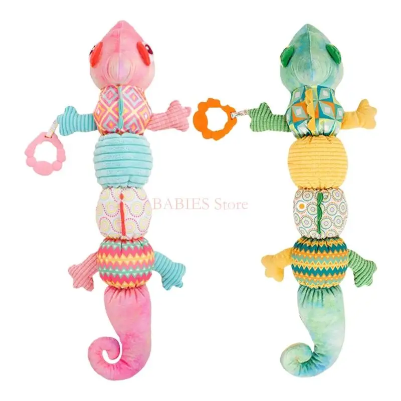 

C9GB Stuffed Animals Baby Toy Infant Sensory Musical Toy Plush Animal Rattle Toy