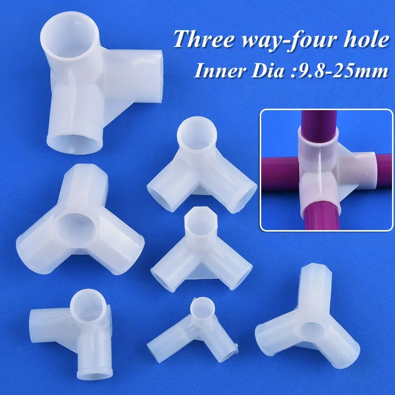 

2~20Pcs Plant Support Tee Connector Garden Tee， Watering Irrigation Water Pipe 4-Way Joint Shelf Tube Fittings DIY ID 9.8~25mm