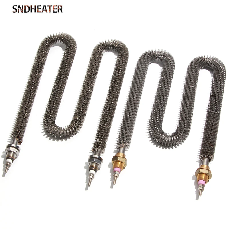 SNDHEATER Finned Heater Heating Element for Air W M Type Tubular Heat Pipe M18*25 110V 220V 1500W 2000W 2500W 3000W 3500W