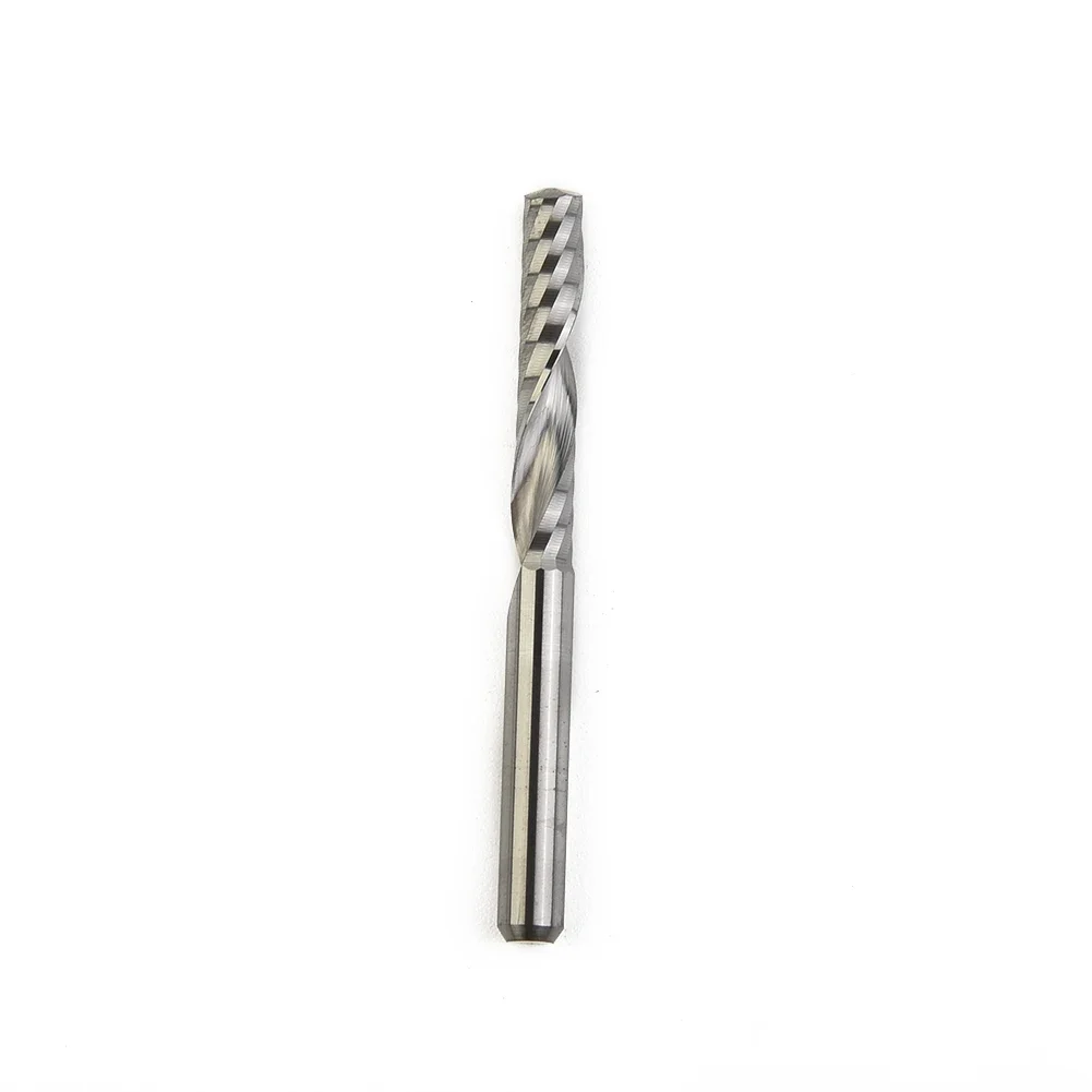 100% Brand New And High Quality 2pcs 4mm Single Flute Spiral End Mill Carbide Router Bits For Aluminium 4*22mm