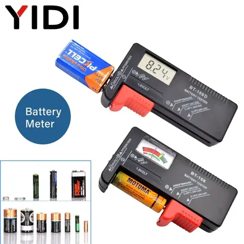 BT-168 BT-168D Digital Battery Capacity Tester 1.5V 9V AAA AA Button Cell Batteries Voltage Check Meter Indicator Measurement