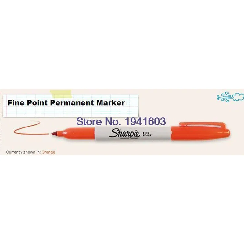 1pcs Sharpie Marker Pen Oily Non-fading Waterproof Quick-drying Art Painting Color Large-capacity Marker Painting Supplies