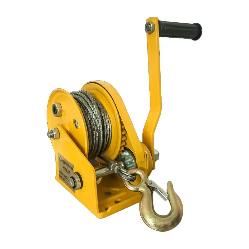 304 Stainless Steel Hand Winch Marine Grade Corrosion Resistant for Boat Yacht Mooring Heavy Duty Manual Lifting Gear Heavy