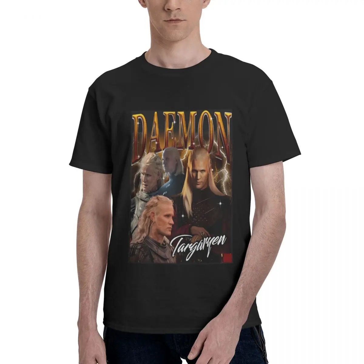 Retro Daemon Targaryen Printed Fashion Top T-Shirt For Men's Top