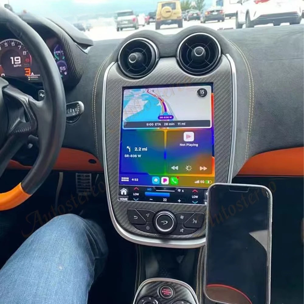 راديو سيارة أندرويد 12 لـ Mclaren GT/570/540C600LT نظام ملاحة GPS للسيارة Carplay الوسائط المتعددة